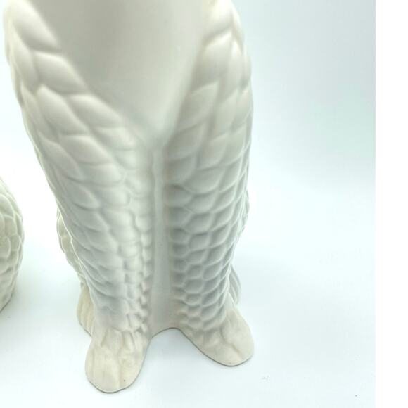 Vintage Napco Japan long-neck poodle figurines 1950 Kitsch MCM 13”‎ White Set - Picture 3 of 9